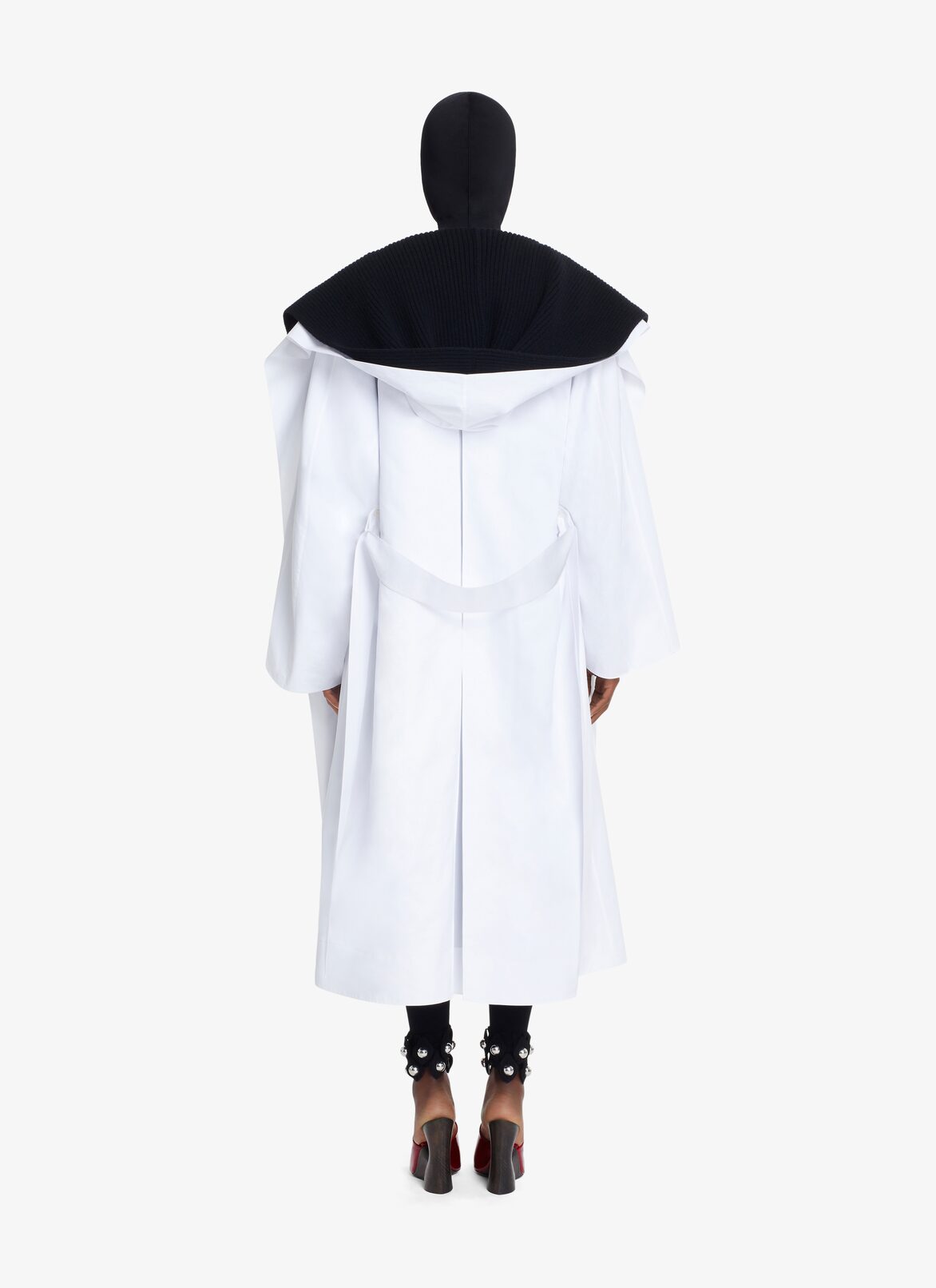 LONG POPLIN COAT ALAÏA WHITE LONG POPLIN COAT